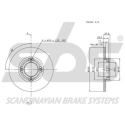 Brzdový kotúč SBS 1815203204 - obr. 1