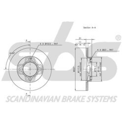 Brzdový kotúč SBS 1815203208 - obr. 1