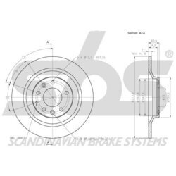 Brzdový kotúč SBS 1815203265 - obr. 2