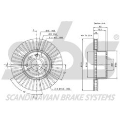 Brzdový kotúč SBS 1815203350 - obr. 2