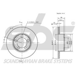 Brzdový kotúč SBS 1815204801 - obr. 2