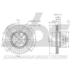 Brzdový kotúč SBS 1815204835 - obr. 2