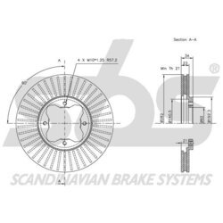 Brzdový kotúč SBS 1815209940 - obr. 2