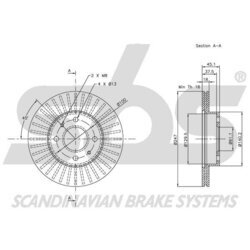 Brzdový kotúč SBS 1815312245 - obr. 2