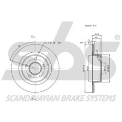 Brzdový kotúč SBS 1815312564 - obr. 2