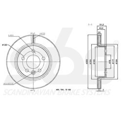 Brzdový kotúč SBS 18153147186 - obr. 2