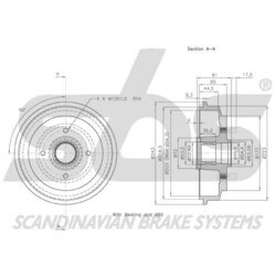 Brzdový bubon SBS 1825252546 - obr. 2