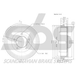 Brzdový bubon SBS 1825255206 - obr. 1