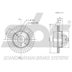 Brzdový kotúč SBS 1815202244 - obr. 2