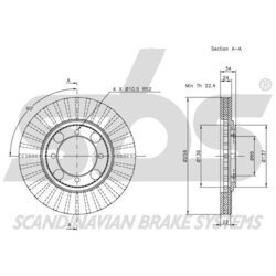 Brzdový kotúč SBS 1815203012 - obr. 2