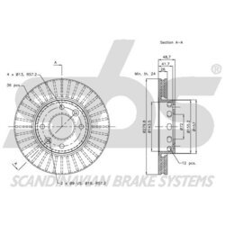 Brzdový kotúč SBS 1815203511 - obr. 2