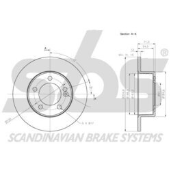 Brzdový kotúč SBS 1815203978 - obr. 2