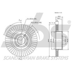 Brzdový kotúč SBS 1815204015 - obr. 2