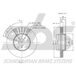 Brzdový kotúč SBS 1815204534 - obr. 1