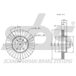 Brzdový kotúč SBS 1815204545 - obr. 2