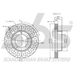 Brzdový kotúč SBS 1815204597 - obr. 2