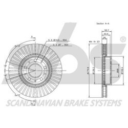 Brzdový kotúč SBS 1815204832 - obr. 2