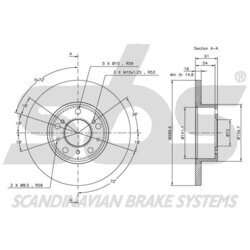 Brzdový kotúč SBS 1815209919 - obr. 2