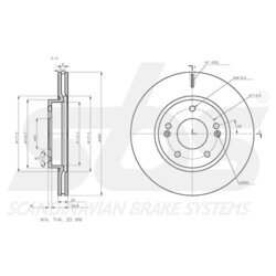 Brzdový kotúč SBS 1815313465 - obr. 2