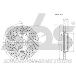 Brzdový kotúč SBS 1815314038 - obr. 2