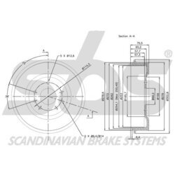 Brzdový bubon SBS 1825251213 - obr. 2