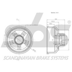 Brzdový bubon SBS 1825253509 - obr. 2