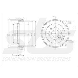 Brzdový bubon SBS 1825253636 - obr. 2