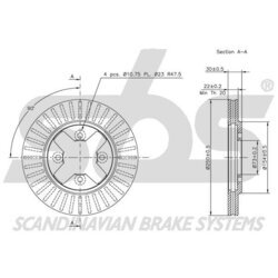 Brzdový kotúč SBS 1815202238 - obr. 2