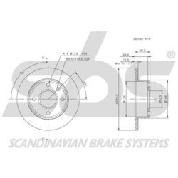 Brzdový kotúč SBS 1815202512 - obr. 2