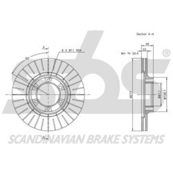 Brzdový kotúč SBS 1815203017 - obr. 2