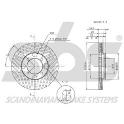 Brzdový kotúč SBS 1815203217 - obr. 2