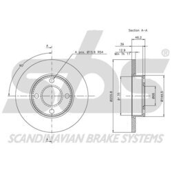 Brzdový kotúč SBS 1815204718 - obr. 2