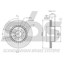 Brzdový kotúč SBS 1815204826 - obr. 2