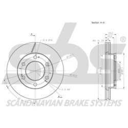 Brzdový kotúč SBS 1815205702 - obr. 2