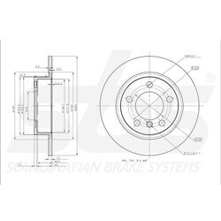 Brzdový kotúč SBS 18153115121 - obr. 2