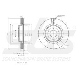 Brzdový kotúč SBS 18153122102 - obr. 2