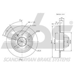 Brzdový kotúč SBS 1815313228 - obr. 2