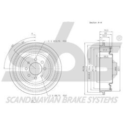 Brzdový bubon SBS 1825253909 - obr. 2