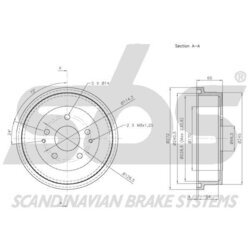 Brzdový bubon SBS 1825255103 - obr. 2