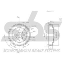 Brzdový bubon SBS 1825255106 - obr. 2