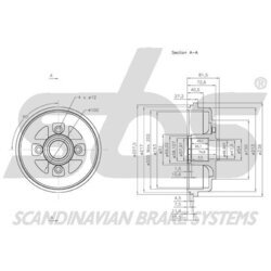 Brzdový bubon SBS 1825255216 - obr. 2