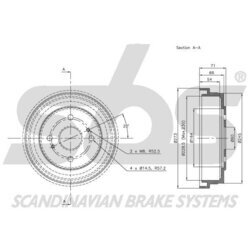 Brzdový bubon SBS 1825259907 - obr. 1