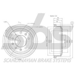 Brzdový bubon SBS 1825264001 - obr. 2