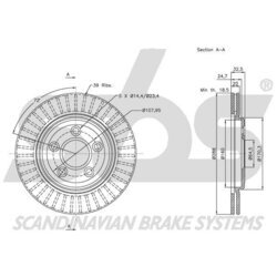 Brzdový kotúč SBS 1815201224 - obr. 2