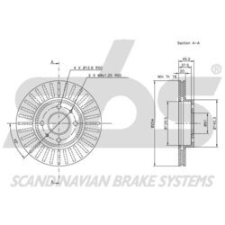 Brzdový kotúč SBS 1815202242 - obr. 1