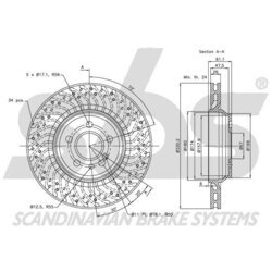 Brzdový kotúč SBS 1815203385 - obr. 2