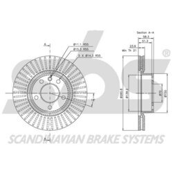 Brzdový kotúč SBS 1815203620 - obr. 2