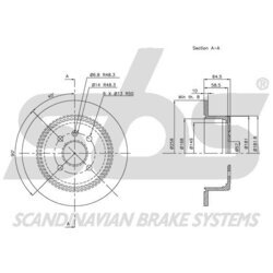 Brzdový kotúč SBS 1815205007 - obr. 2