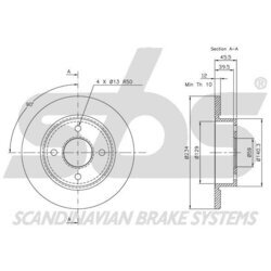 Brzdový kotúč SBS 1815312237 - obr. 2