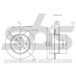 Brzdový kotúč SBS 1815312263 - obr. 2